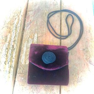 Vintage  Velvet Crossbody Bag Purple